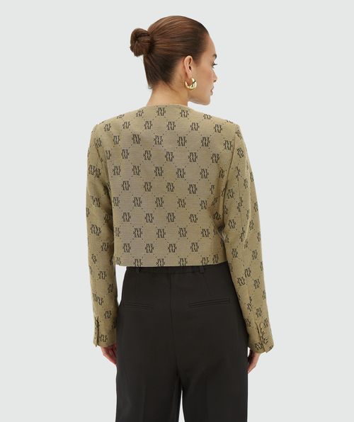 REMI Cropped Blazer mit Logoprint