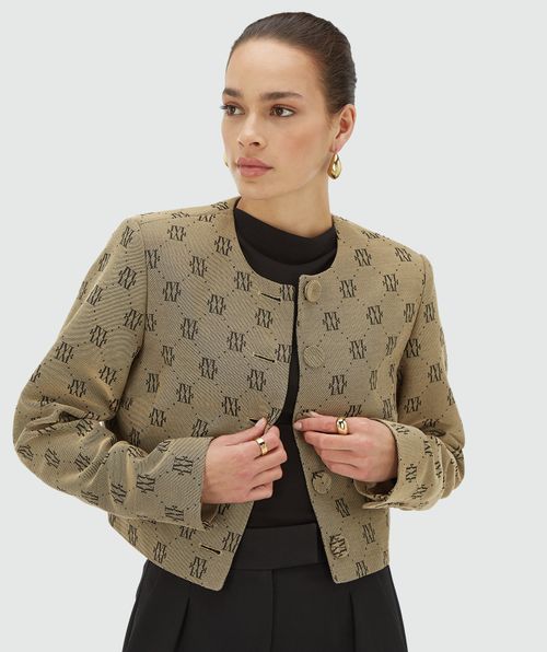 REMI Cropped Blazer mit Logoprint