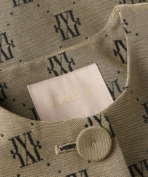 REMI cropped blazer met logoprint