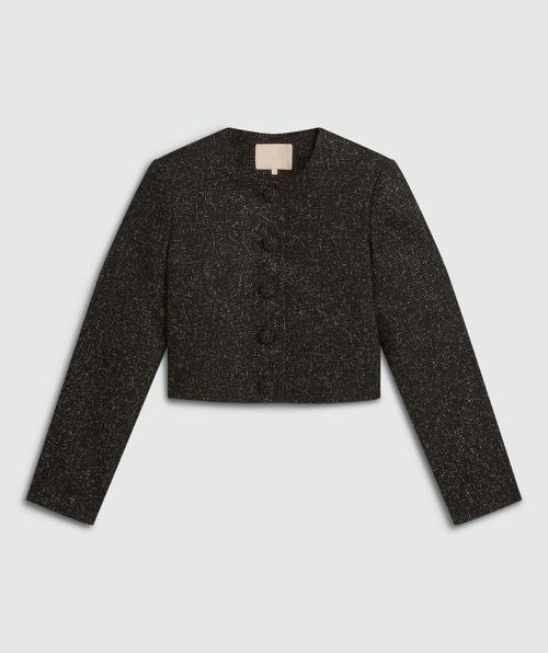 REMI Cropped-Blazer mit Lurex