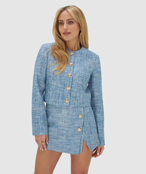REMI cropped blazer with lurex