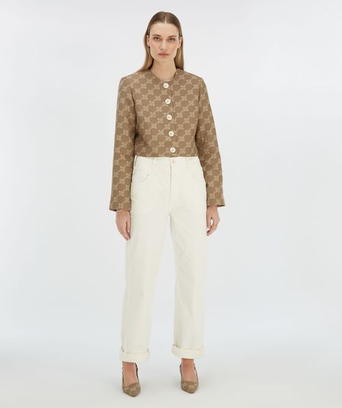 REMI kurzer Blazer mit Logoprint