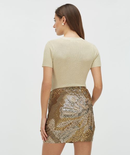RIO Slim Fit Top mit Glitzer