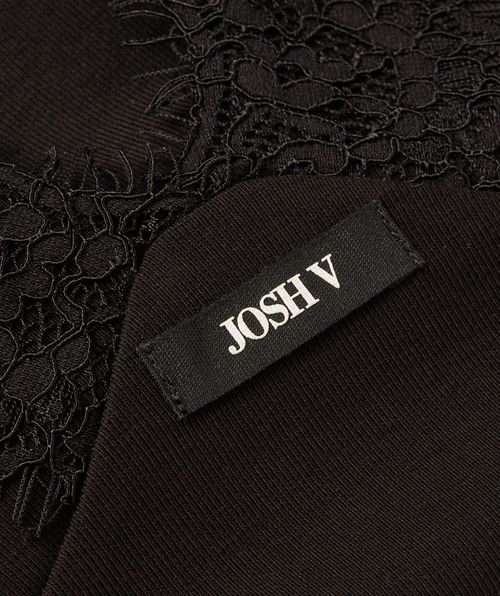 RIVER slim fit top met kant