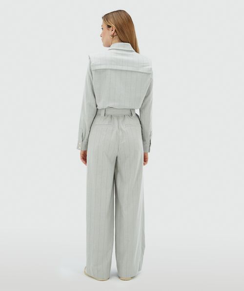 ROBIN oversized jumpsuit met krijtstreep
