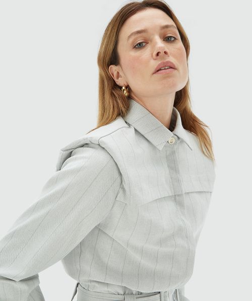 ROBIN oversized jumpsuit met krijtstreep