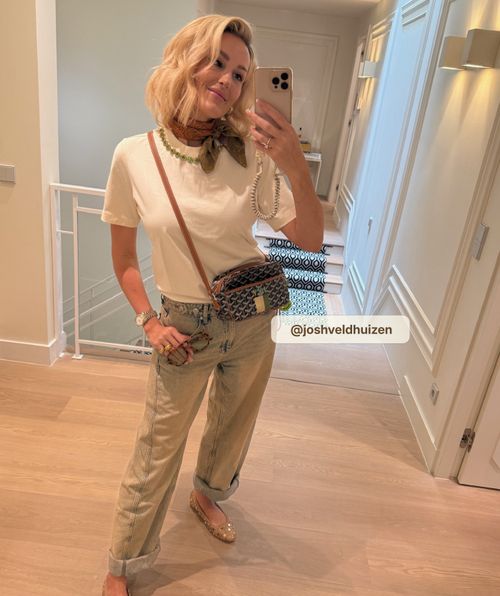 ROSINA regular fit T-shirt with rhinestones