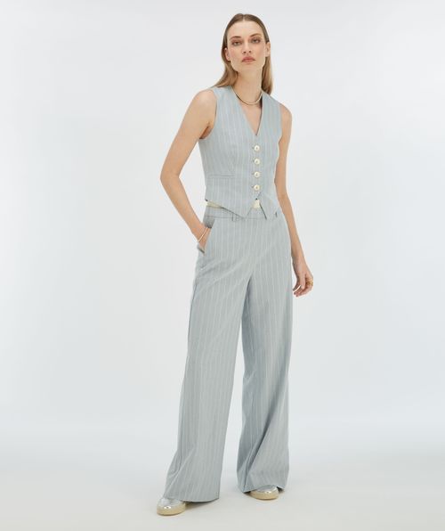RUDY fitted waistcoat with pinstripe