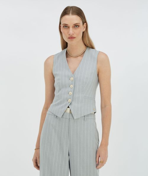 RUDY fitted waistcoat with pinstripe