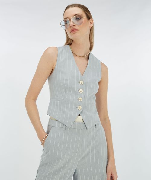 RUDY fitted waistcoat with pinstripe