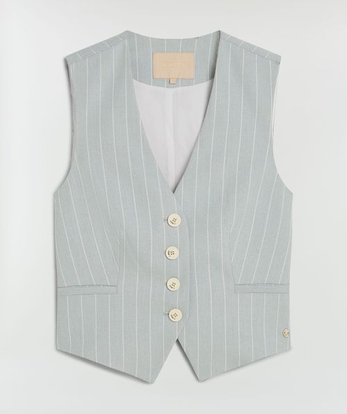 RUDY fitted waistcoat with pinstripe
