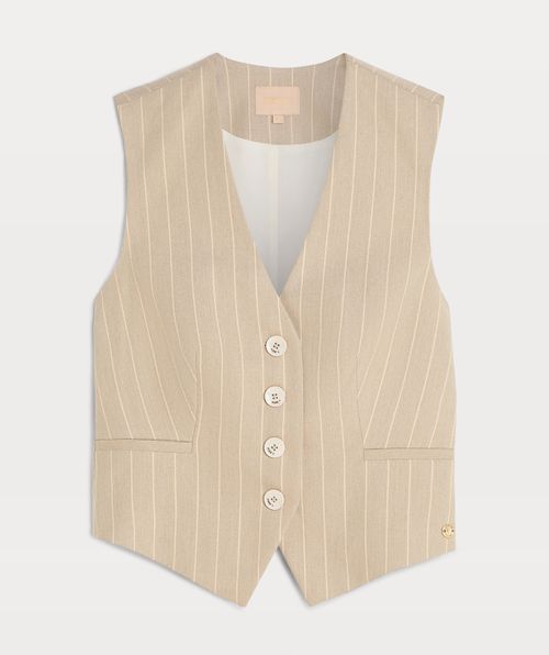 RUDY fitted gilet with pinstripe