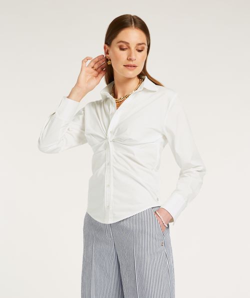 SACHA fitted blouse with knot detail