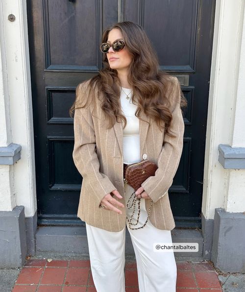 SADIE oversized blazer met krijtstreep