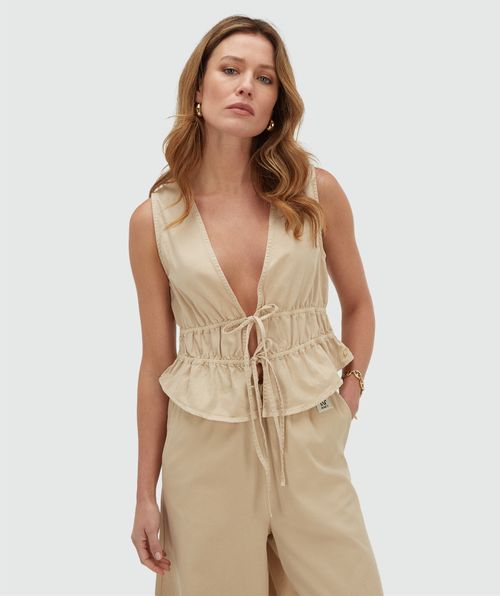 SEA getailleerde top met peplum