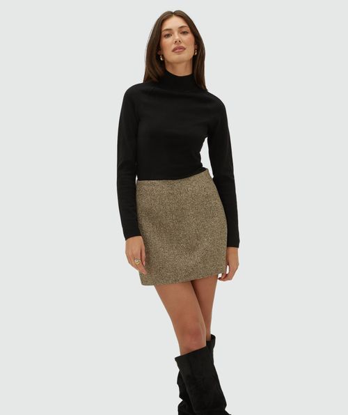 JV-SELBY high-waisted wool mini skirt