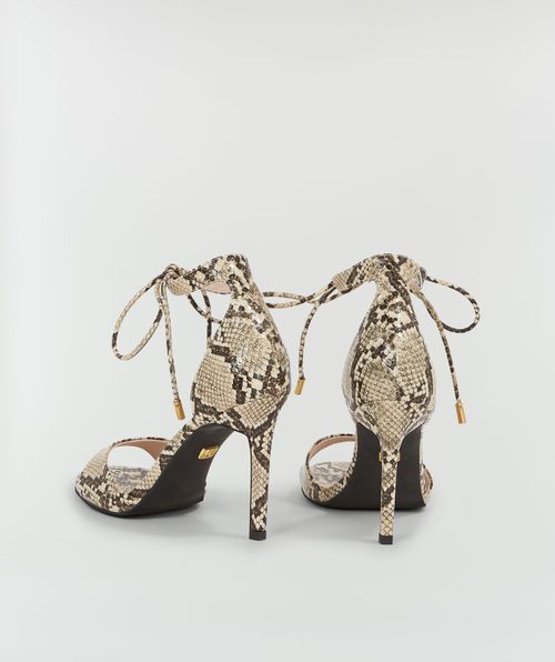 SELENE sandalettes met slangenprint