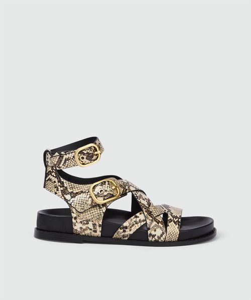 SERENA sandalen met snake print