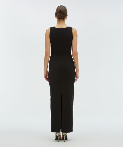 SHELLY fitted maxi jurk 