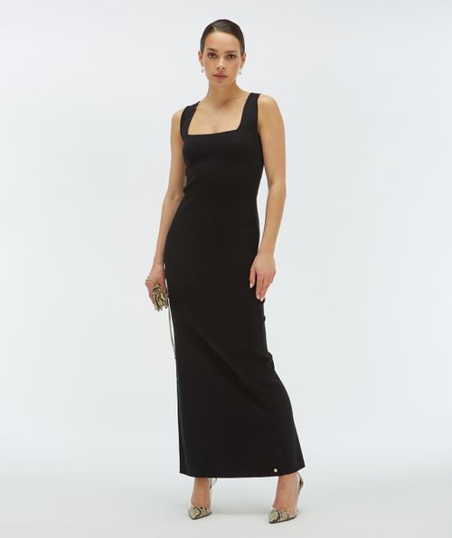 SHELLY fitted maxi jurk 