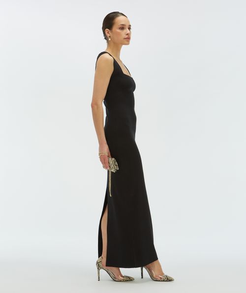 SHELLY fitted maxi jurk 