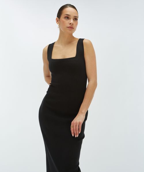 SHELLY fitted maxi jurk 