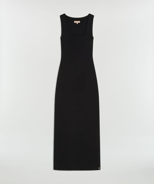 SHELLY fitted maxi jurk 