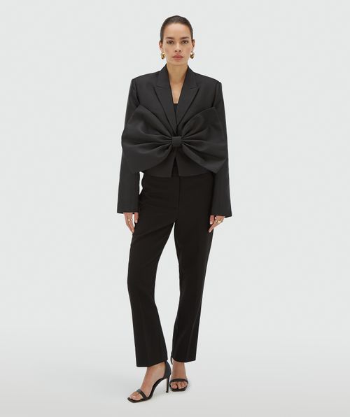 SILKE cropped blazer met strik