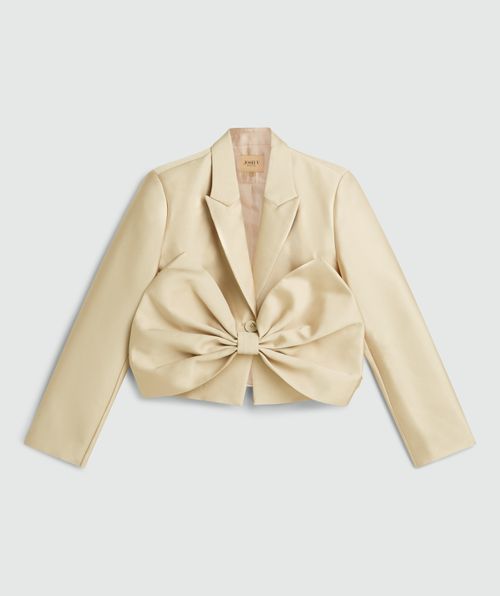SILKE cropped blazer met strik