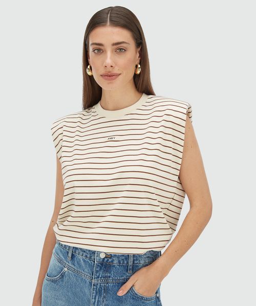 SUE T-shirt with shoulder pads