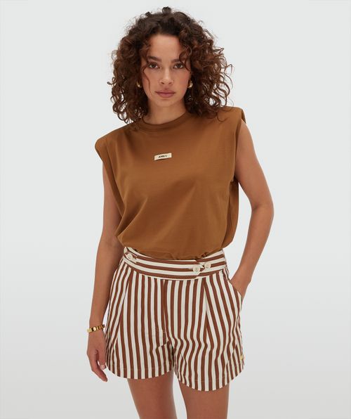 SUE regular fit T-shirt met logo