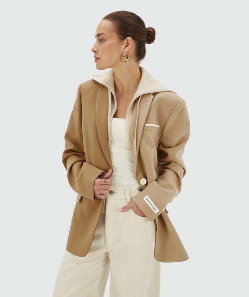 SUUS HOODIE oversized two-tone blazer 