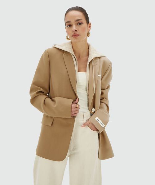 SUUS HOODIE oversized two-tone blazer 