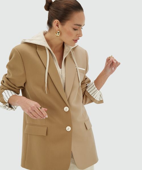 SUUS HOODIE oversized two-tone blazer 