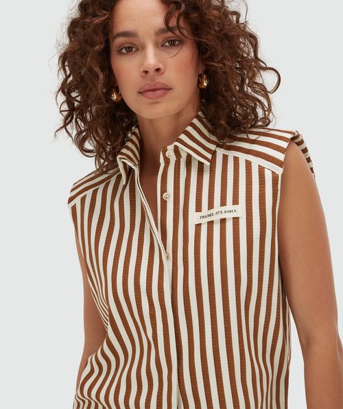 SUUSA straight fit striped blouse