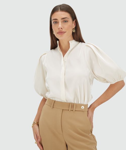 SYLVIA Bluse mit normaler Passform