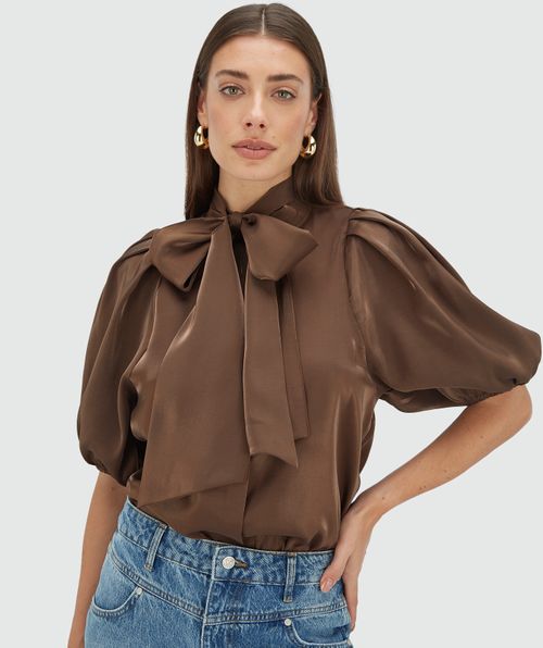 SYLVIA Bluse mit normaler Passform