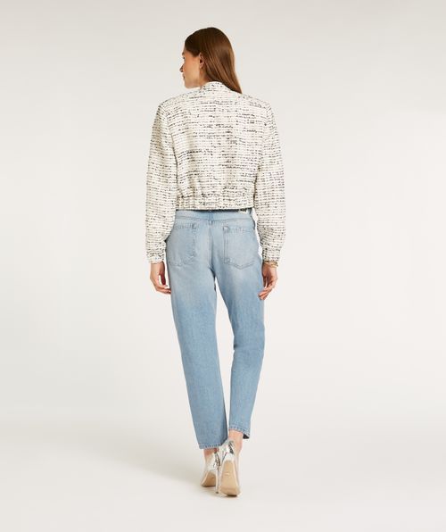 TALULA cropped bomber jacket in bouclé