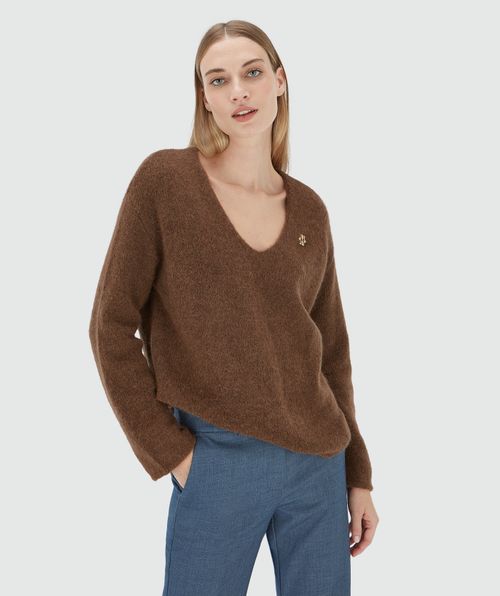 TIMBER oversized trui met merinowol