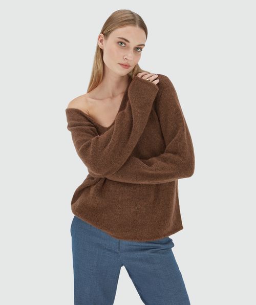 TIMBER oversized trui met merinowol