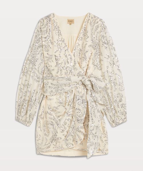 TRINA regular fit wrap dress with sequins