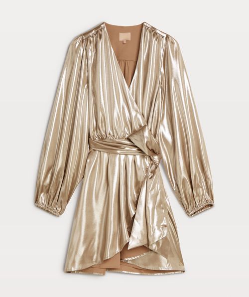TRINA Regular-Fit-Wickelkleid mit Glitzer