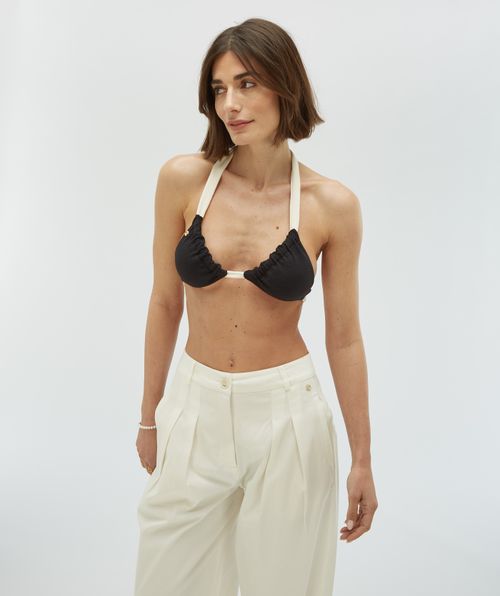VIOLINA triangle bikini top with tie closure