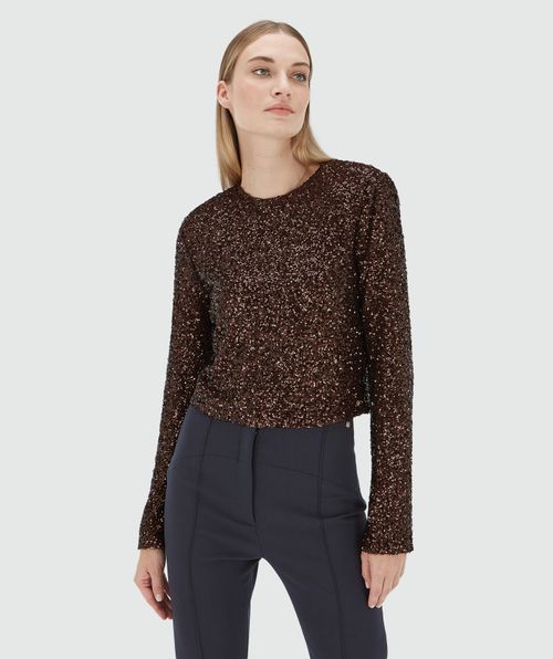 VIVANNA regular top met pailletten