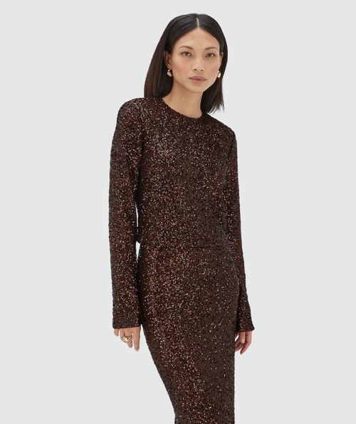 VIVANNA regular top met pailletten