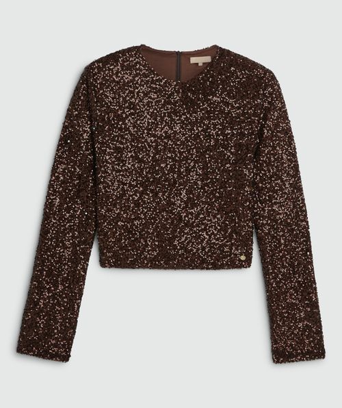 VIVANNA regular top met pailletten