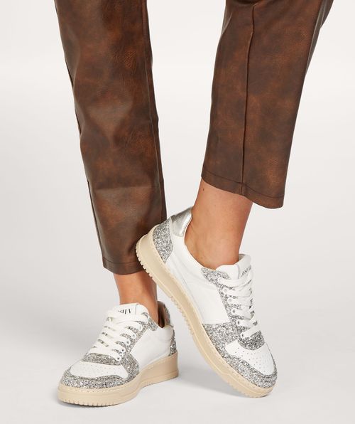 WINONA leather sneakers with glitter