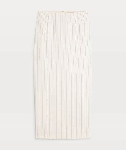 XENIA fitted midi skirt with pinstripe