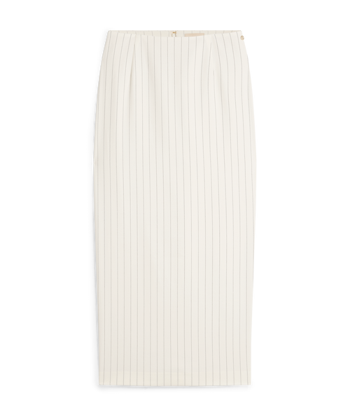 XENIA fitted midi skirt with pinstripe