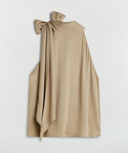 YANIEK loose fit top in satijn look